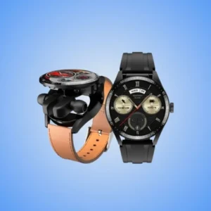 2 in 1 Built-in TWS Earbuds Round Smart Watch | Built-in High Quality Wireless | Bluetooth Earbuds and Music Player